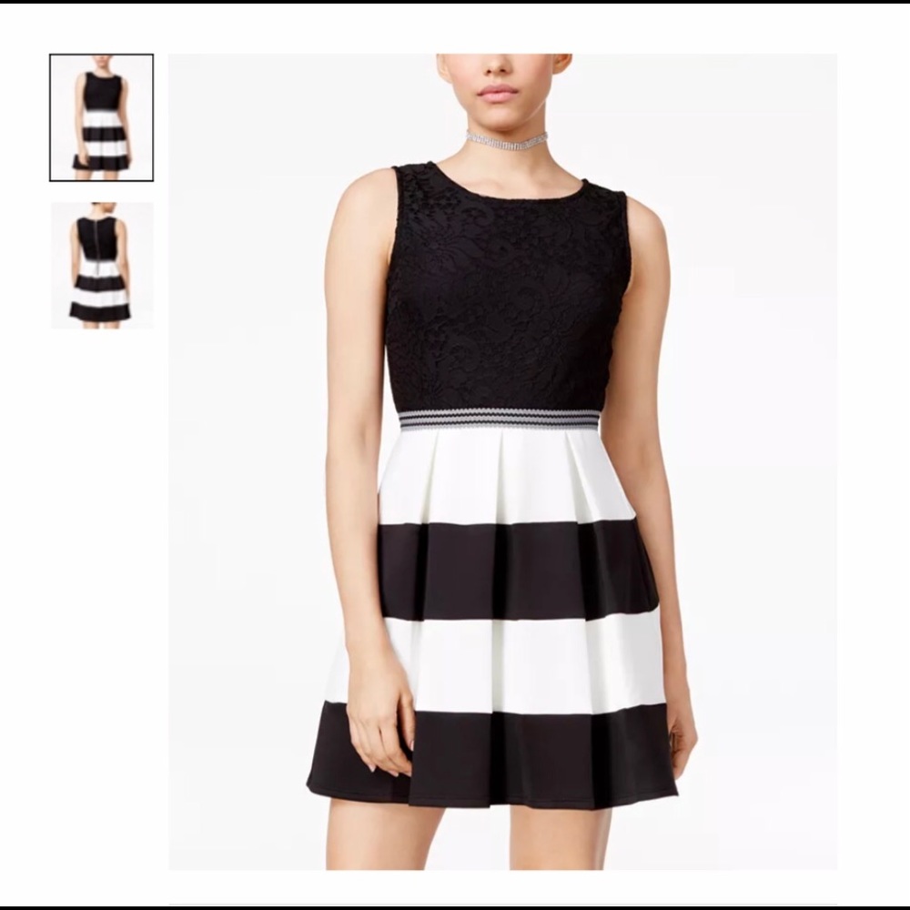 NWT Lace Color Blocked Fit and Flare Dress Sz XXL